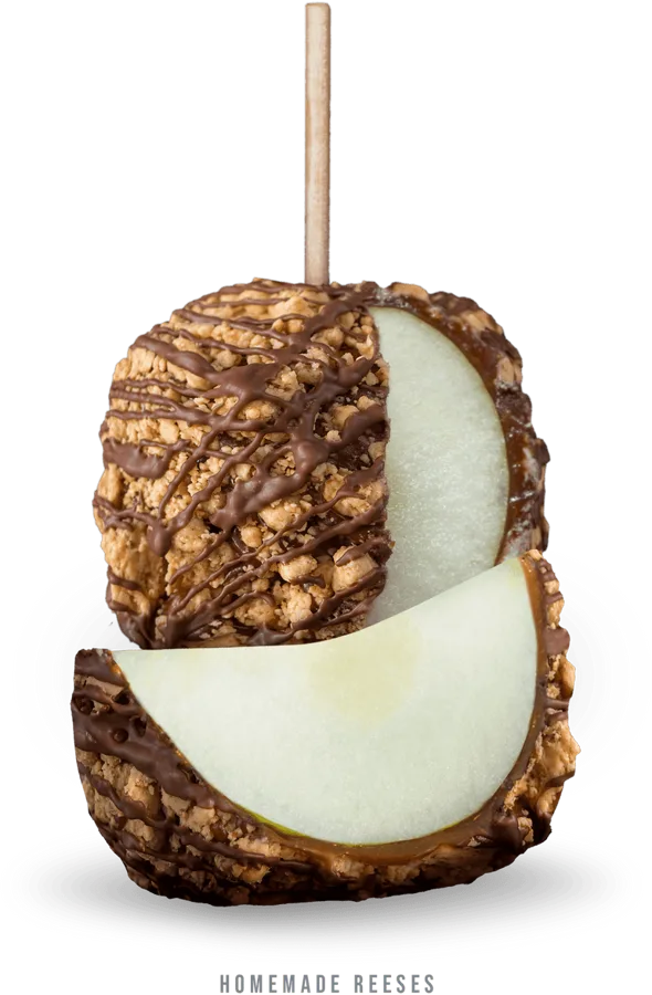 Homemade Reese’s jumbo caramel apple