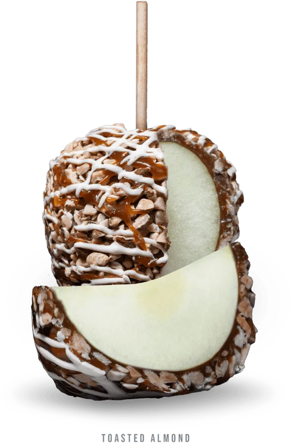 Toasted Almond jumbo caramel apple